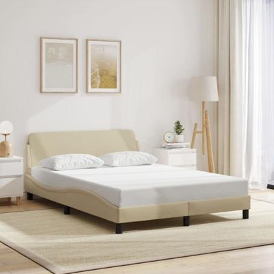 Bedframe "Dover" stof crmekleurig 140x190 cm