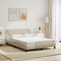 Bedframe "Dover" stof crmekleurig 140x190 cm