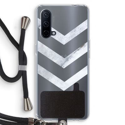 Marmeren pijlen: OnePlus Nord CE 5G Transparant Hoesje met koord
