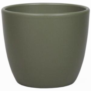 Floran Plantenpot - groen - mat - keramiek - 28 x 25 cm - plantenpot