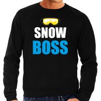 Apres ski sweater Snow Boss / sneeuw baas zwart  heren - Wintersport trui - Foute apres ski outfit 2XL  - - thumbnail