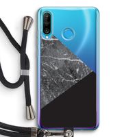 Combinatie marmer: Huawei P30 Lite Transparant Hoesje met koord