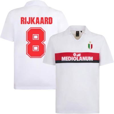AC Milan Retro Uitshirt 1988-1989 + Rijkaard 8