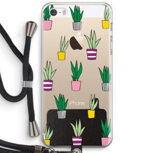 Sanseveria: iPhone 5 / 5S / SE Transparant Hoesje met koord