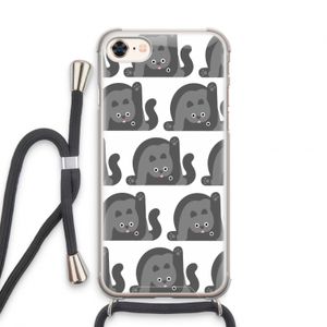 Cats: iPhone 7 Transparant Hoesje met koord