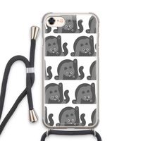 Cats: iPhone 7 Transparant Hoesje met koord