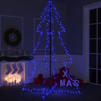VidaXL Kegelkerstboom 240 led&apos;s binnen en buiten 118x150 cm