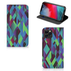 Apple iPhone 11 Pro Stand Case Abstract Green Blue