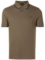 BOSS polo en piqué à patch logo - Vert