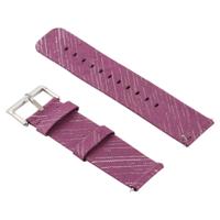 Eenvoudige mode canvas polsband voor Fitbit versa (donkerrood)