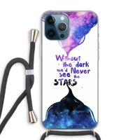 Stars quote: iPhone 12 Pro Max Transparant Hoesje met koord