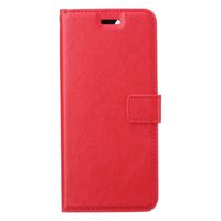 Basey iPhone 14 Pro Max Hoesje Book Case Kunstleer Cover Hoes -Rood