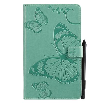 Voor Galaxy tab A 8 0 (2019) gedrukt afdrukken Butterfly patroon horizontale Flip PU lederen draagtas met houder & kaartsleuven & portemonnee & pen sl