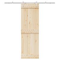 VidaXL Schuifdeur onderdelenset 200 cm roestvrij staal zilverkleurig