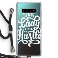Hustle Lady: Samsung Galaxy S10 Plus Transparant Hoesje met koord