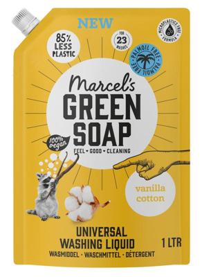 Marcel's GR Soap Wasmiddel universeel vanille & katoen navulling Marcel's GR Soap Wasmiddel universeel vanille & katoen navulling