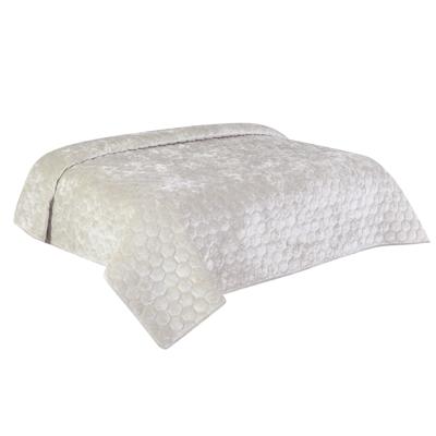 Unique Living Bedsprei Amiens - creme wit - 220 x 220 cm - katoen/polyester - luxe motief