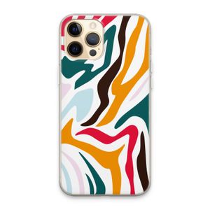 Colored Zebra: iPhone 13 Pro Max Transparant Hoesje
