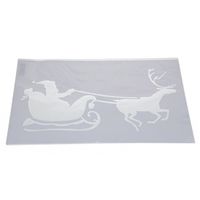Kerst raamsjablonen/raamdecoratie Kerstman in slee plaatje 54 cm