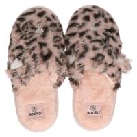 Instap sloffen/pantoffels - luipaard print roze - maat 31-32 - kinderen - meisjes slippers