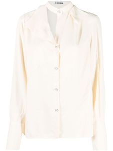 Jil Sander blouse à col asymétrique - Tons neutres