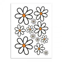 Transfer-set magrieten wit/rood 94x24cm