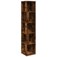 vidaXL Hoekkast 33x33x164,5 cm bewerkt hout gerookt eikenkleurig