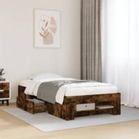 Bedframe zonder matras hout gerookt eikenkleurig 100x200 cm