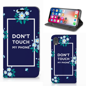 Apple iPhone Xr Design Case Flowers Blue DTMP