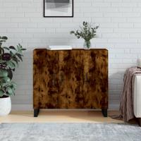 Dressoir 90x34x80 cm bewerkt hout gerookt eikenkleurig