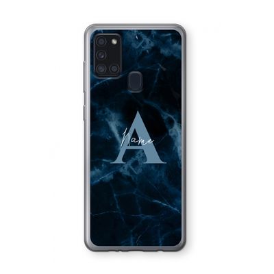 Midnight Marble: Samsung Galaxy A21s Transparant Hoesje