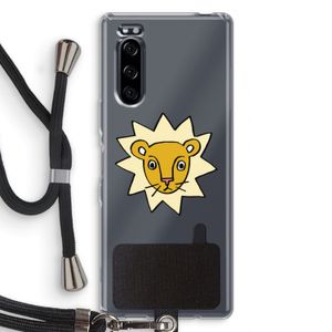 Kleine leeuw: Sony Xperia 5 Transparant Hoesje met koord