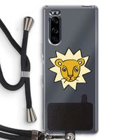 Kleine leeuw: Sony Xperia 5 Transparant Hoesje met koord