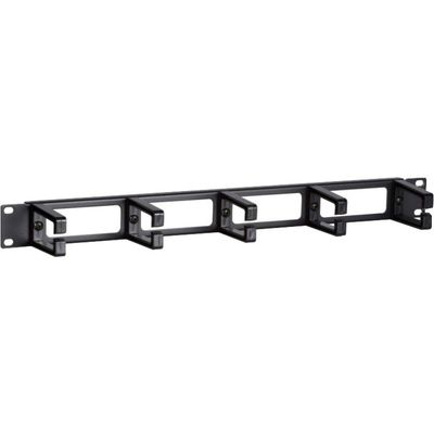 DSI 1U 19 inch metalen kabelgoot met 5 kunststof haken - DS-1903 kabelmanagement