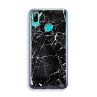 Zwart Marmer 2: Huawei P Smart (2019) Transparant Hoesje