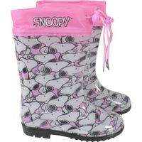 Regenlaarzen Snoopy meisjes PVC roze/wit maat 30-31
