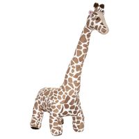 Giraffe knuffel van zachte pluche - gevlekt patroon - 100 cm - Extra groot
