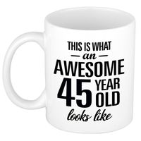 Awesome 45 year cadeau mok / verjaardag beker 300 ml   - - thumbnail