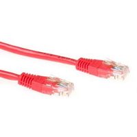 ACT Rode 3 meter U/UTP CAT6 patchkabel met RJ45 connectoren