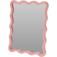 Home & Styling kinder wandspiegel - Princess - 30 x 38 cm - kunststof/glas - roze rand
