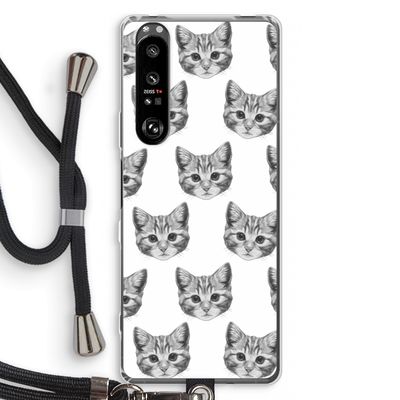 Kitten: Sony Xperia 1 III Transparant Hoesje met koord