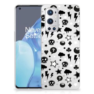 Silicone Back Case OnePlus 9 Pro Silver Punk