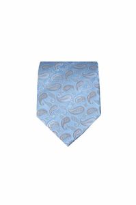 Blauwe zijden stropdas M19