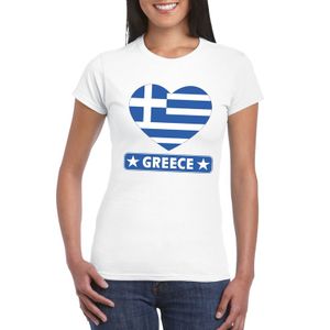 I love Griekenland t-shirt wit dames 2XL  -