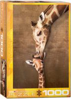Eurographics Giraffe Mother's Kiss 1000pcs Legpuzzel 1000 stuk(s) Dieren