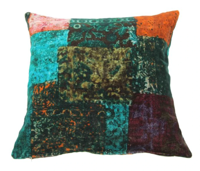Kussen fluweel print 50x50cm in 2 kleuren.