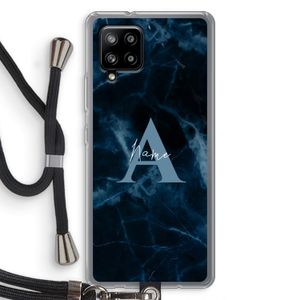 Midnight Marble: Samsung Galaxy A42 5G Transparant Hoesje met koord
