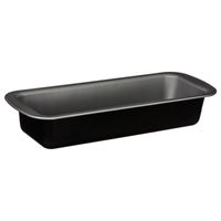 5Five Cake bakken bakvorm/bakgerei Backery Pro - metaal - anti-aanbak laag - zwart - 35 x 13 x 6 cm   -