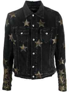 AMIRI veste en jean à patchs étoiles - Noir