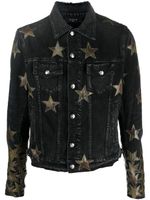 AMIRI veste en jean à patchs étoiles - Noir